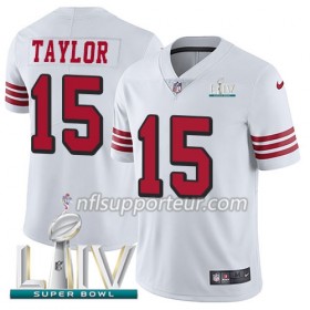 Maillot Homme San Francisco 49ers Trent Taylor 15 Nike Blanc 2020 Super Bowl LIV